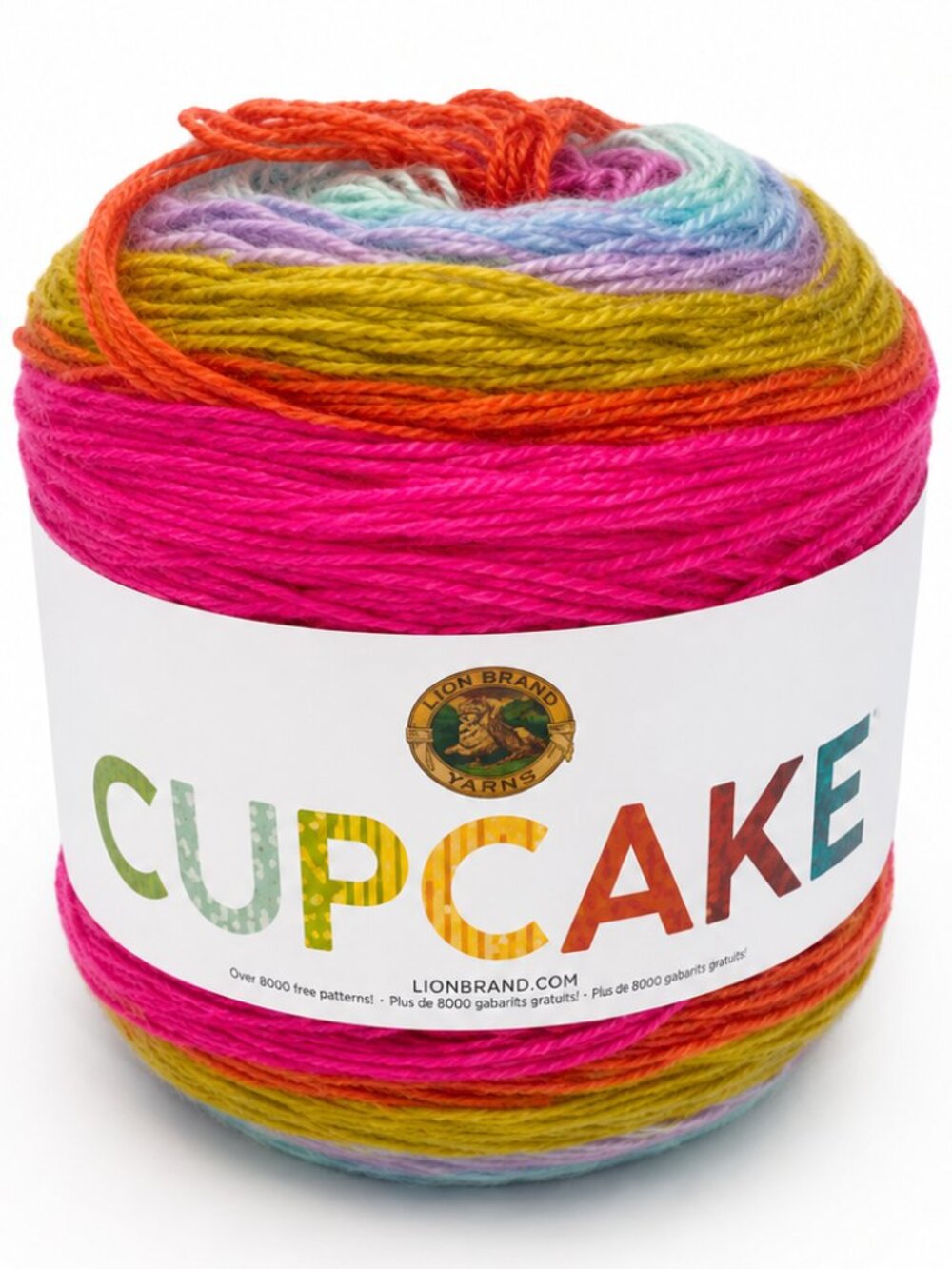 Lion Brand Cupcake Yarn – Self‑Striping Multicolor Crochet & Knit Yarn